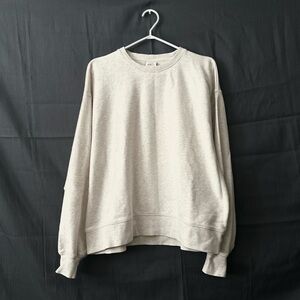 TNA Airy heather Light Oatmeal Crewneck Sweater
